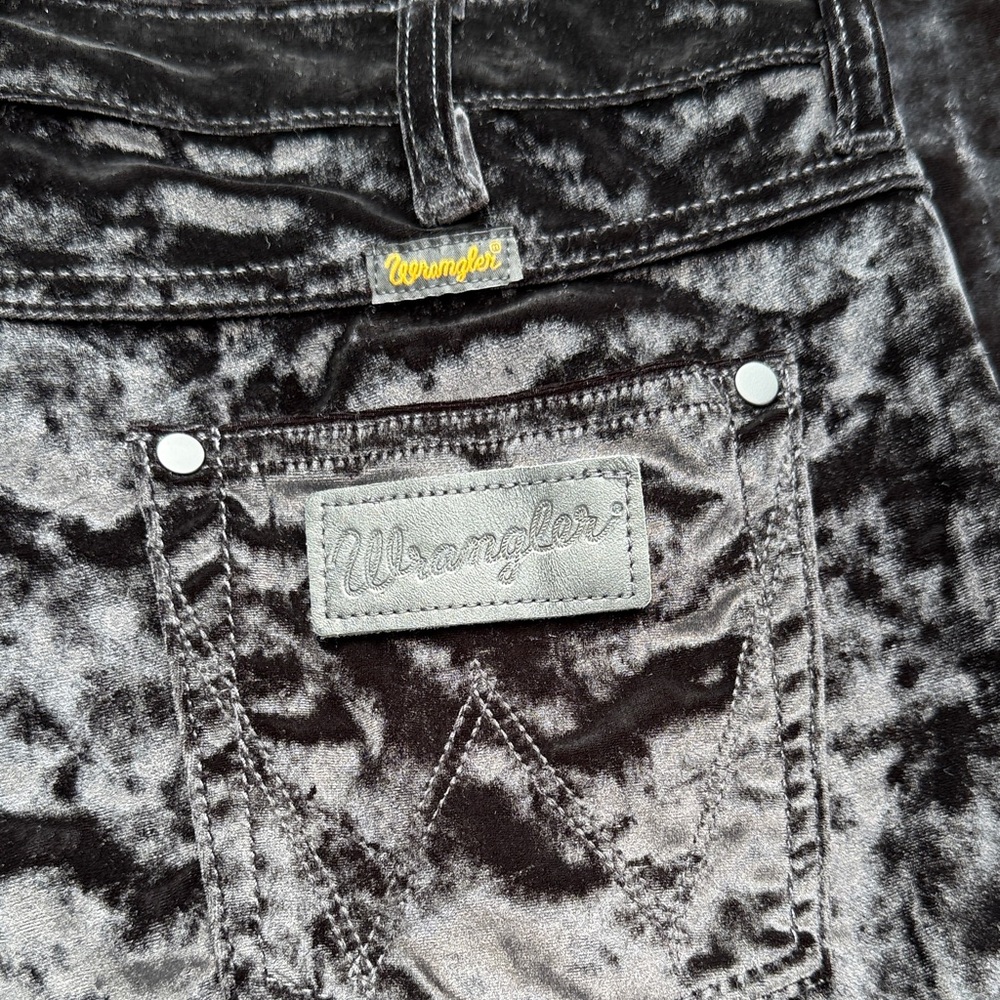 Velvet Wrangler Black Velvet Women's Flare Pants - Picture 4 of 8